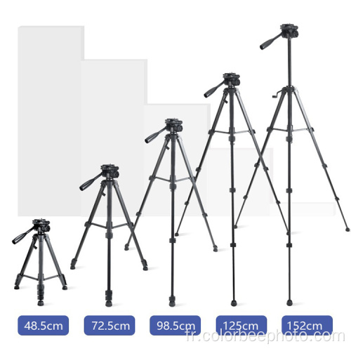 Trépied pour appareil photo professionnel en aluminium 668